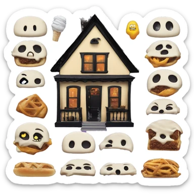 Realized Wednesday Addams haunted dream house on food truck  sticker