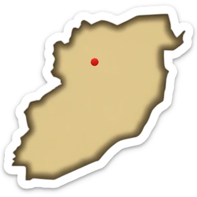 Iraq map outline sticker