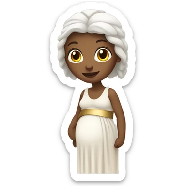 white ancient greek woman pregnant sticker