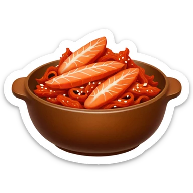 kimmchi dish brown bowl sticker