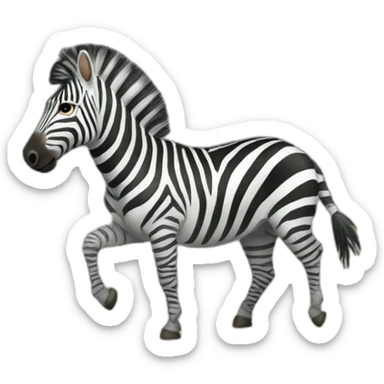 zèbre qui nage sticker