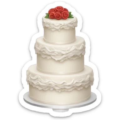 Wedding cake sticker