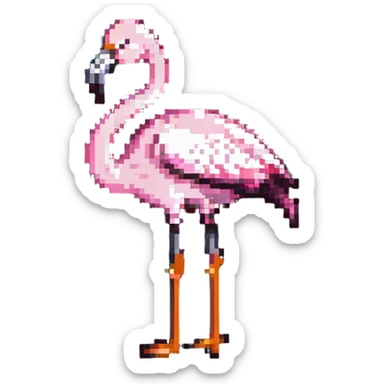 freaky flamingo sticker