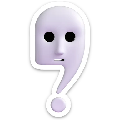 faceless face with a question mark sticker