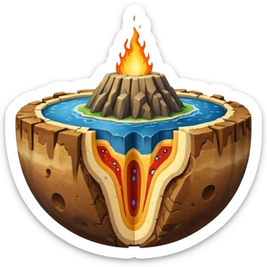 Geography cross section sticker