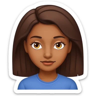 An arrogant brown-skinned girl sticker