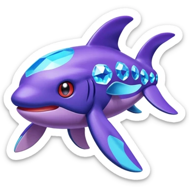 Pokemon legendary purple and cian crystal kyogre sticker