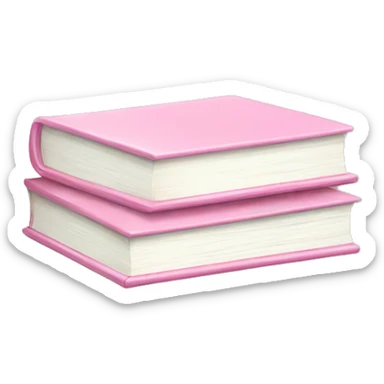 Light pink book stack sticker