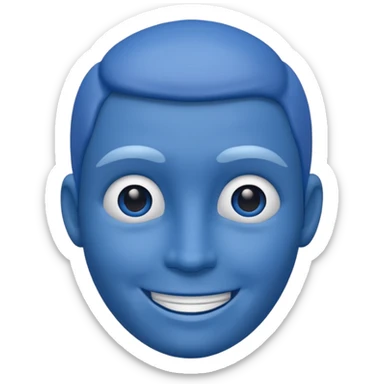 blue person speaking sticker