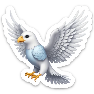 letter with wings sticker