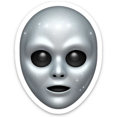 mask Ghost face glitter  sticker