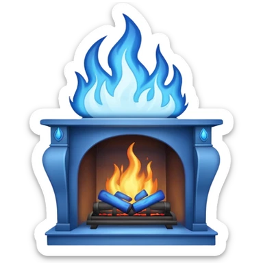 Create a Hearth 🩵 but with the inside white, so the outside is blue and inside white sticker