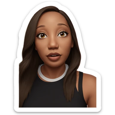 realistic portrait of a girl sticker