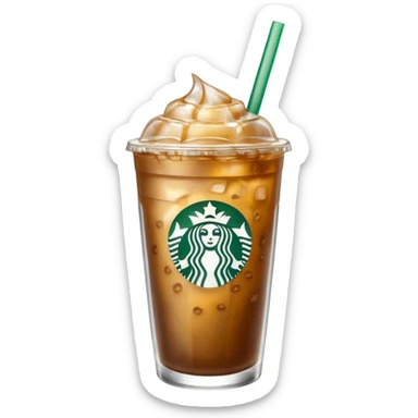 Gold Starbucks iced coffee  sticker