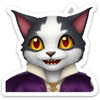 vampire cat sticker