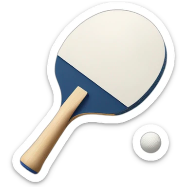 Raquette de ping pong avec une balle de tennis sticker