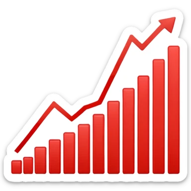 graph with line going down and the line being red sticker