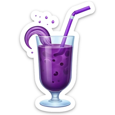 purple fruit juice sticker