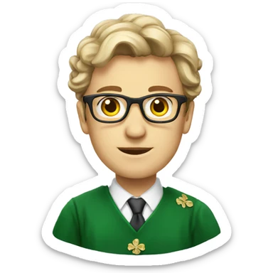 educated ireland person sticker