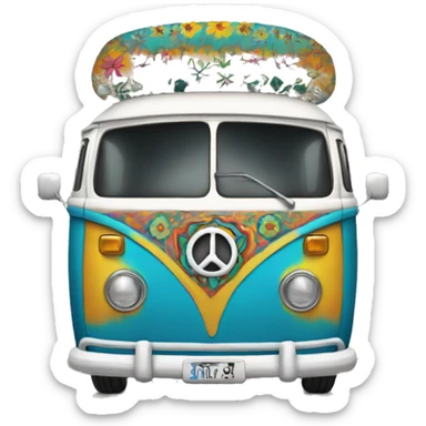 Hippie Van sticker