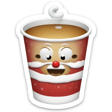 a christmas cup sticker