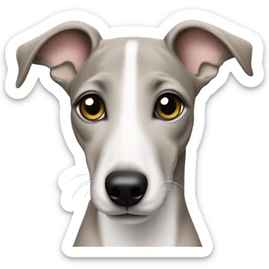 Whippet puppy sticker