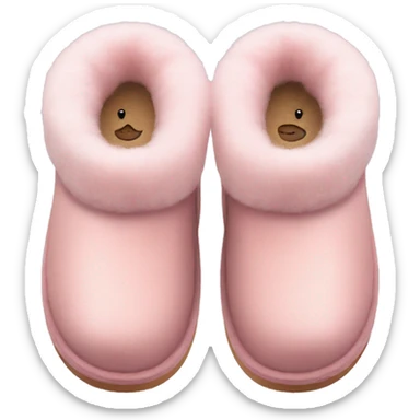 light pink ugg slippers  sticker