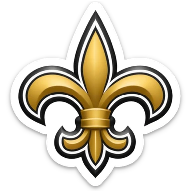 Louisiana state outline black and saints football emblem inside state sticker