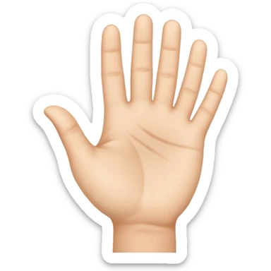 palm up hand sticker