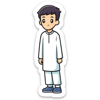cartoonish sticker of حزلقوم with exaggerated features, fun and colorful sticker