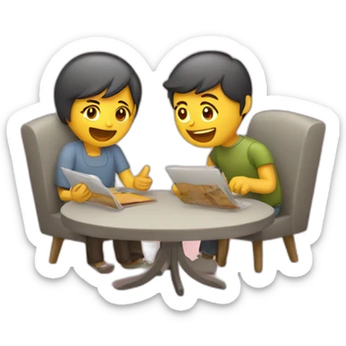 Couple en train de discuter sticker