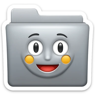 folder macos gray and white sticker