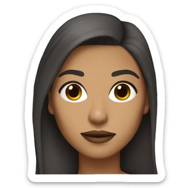 Superwoman light skin dark hair brown eyes  sticker