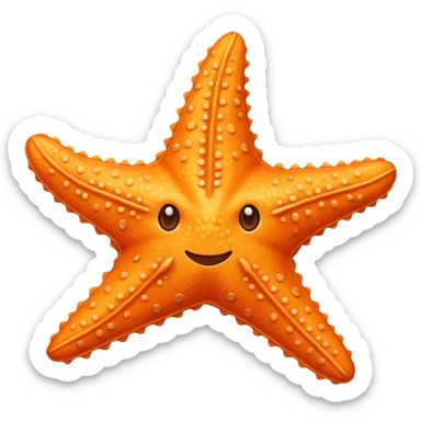 Starfish orange sticker