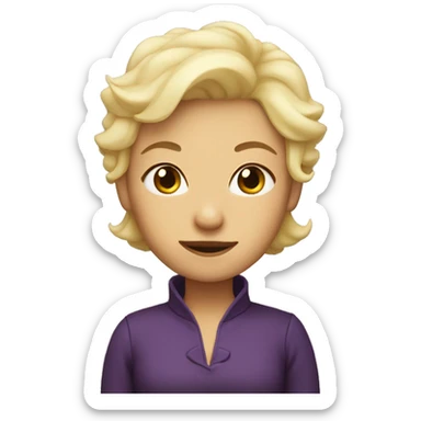 A dragon mother with short blonde hair  sticker