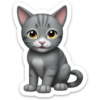 Blitz gray cat claws sticker