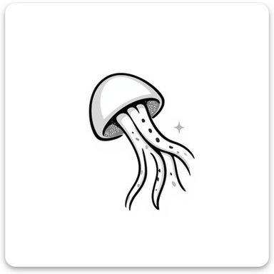soul with the outline of a jellyfish sticker