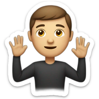 Homme qui fait un carré avec ses mains sticker