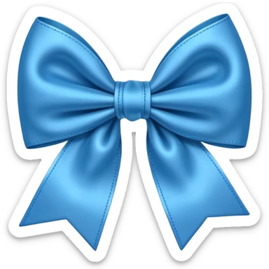 Cute blue bow sticker