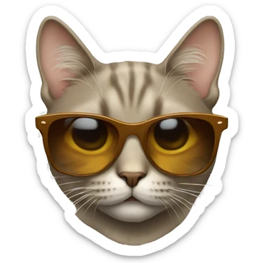 Cat with sunglasses sticker