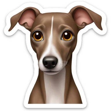 Just Brown Italian greyhound   sticker