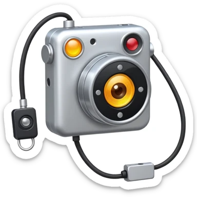 a sensor with a camera and a wire and a sensor for tracking sticker