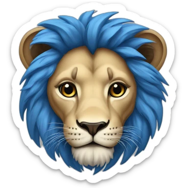 lion in israeli colours sticker