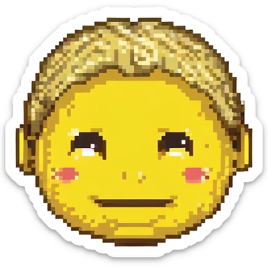 yellow head emoji with a smug expression sticker