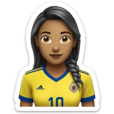 colombia player girl sticker