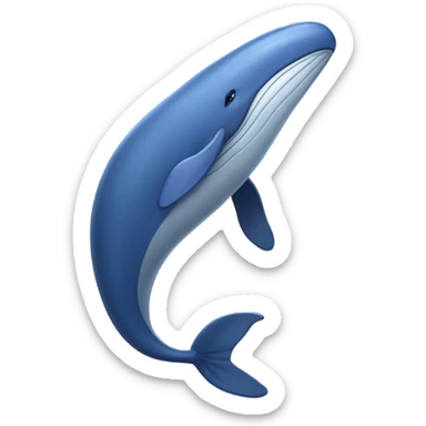 Blue whale purple happy sticker