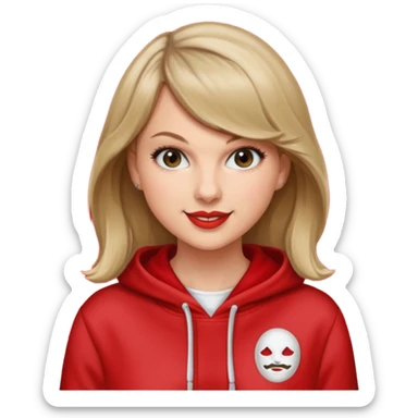 taylor swift with la casa de papel hoodie  sticker