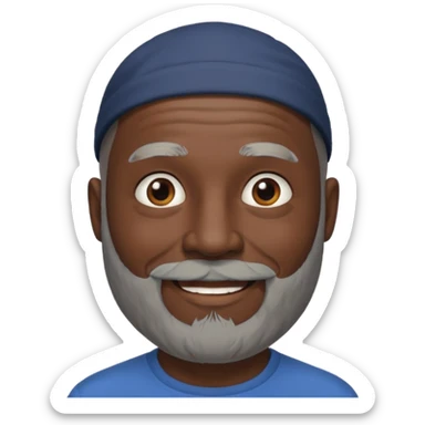 my dad buts he is black and not old with a grey beard and no hair i said gray hair but he is not old sticker