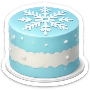 Light blue cake with snowflakes on it sticker