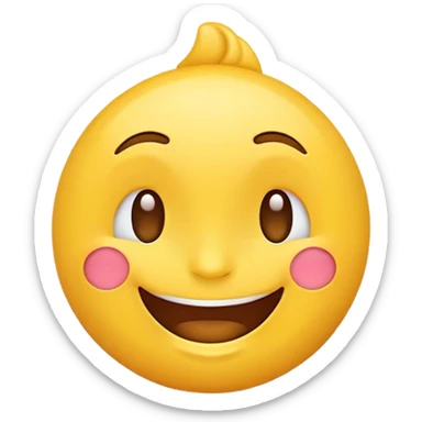 a very satisfied emoji face sticker